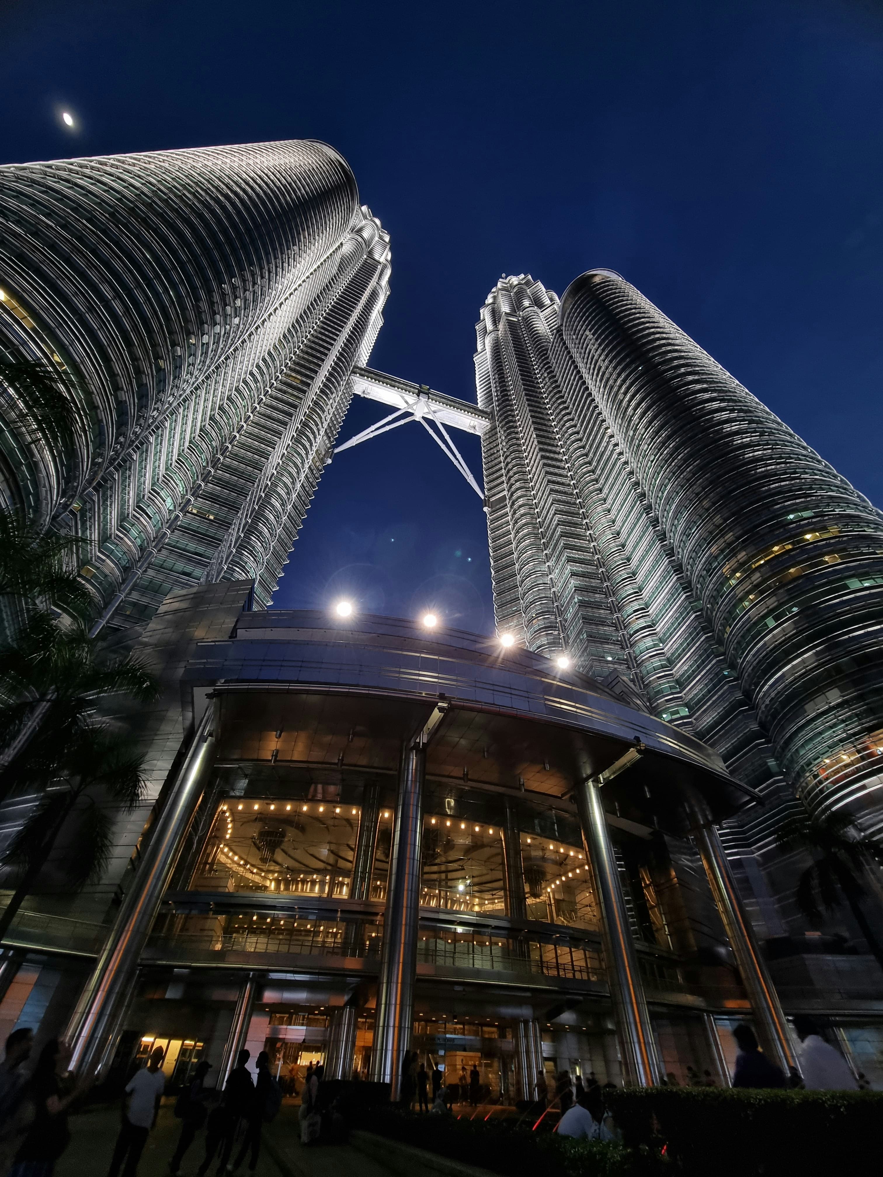 Petronas Twin Towers illuminated at night